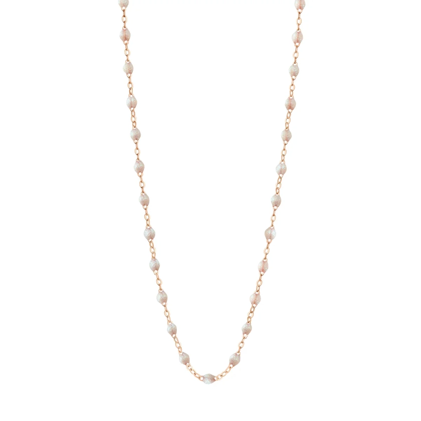 Collier opale Classique Gigi, or rose, 50 cm