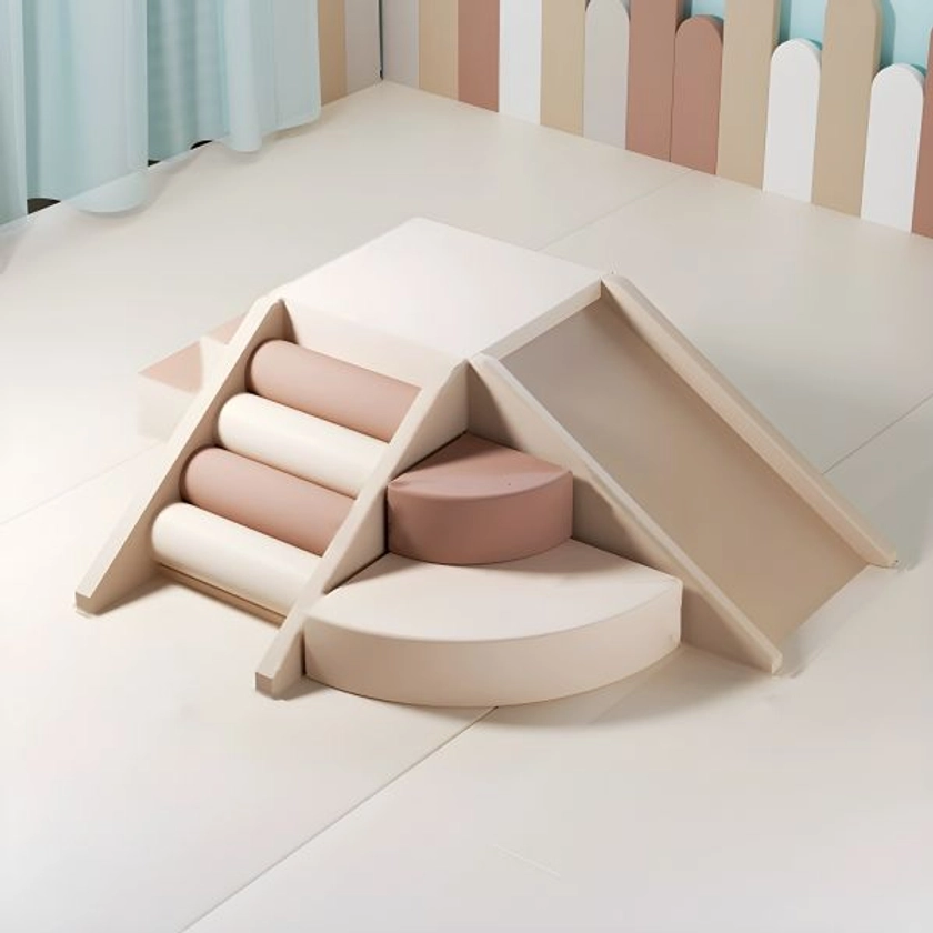 Modern Upholstered Children's Climbing Blocks Secure for Kids Over 3 Years Old - 120 x 160 x 50 cm