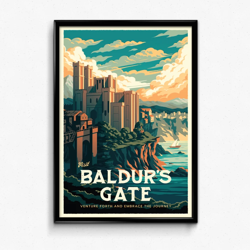 Baldur's Gate Travel Poster