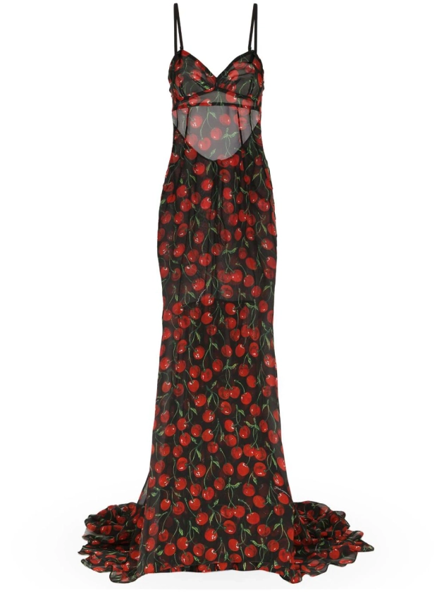 Dolce & Gabbana cherry-print Maxi Dress - Farfetch
