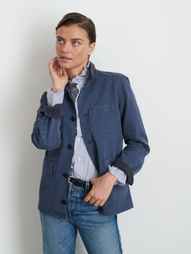 Britt Work Jacket in Herringbone