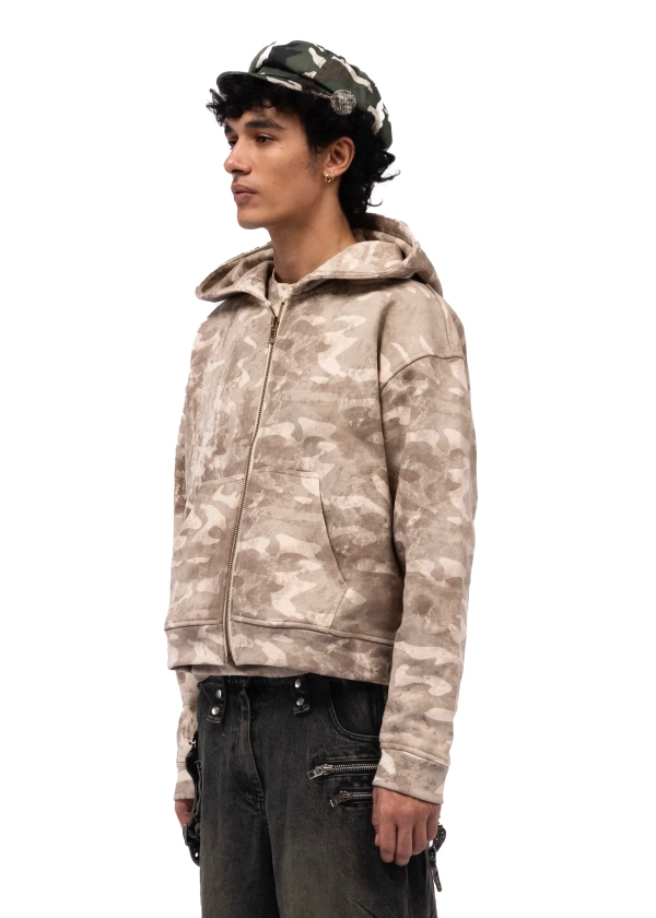 CAMO MONOGRAM ZIP JACKET