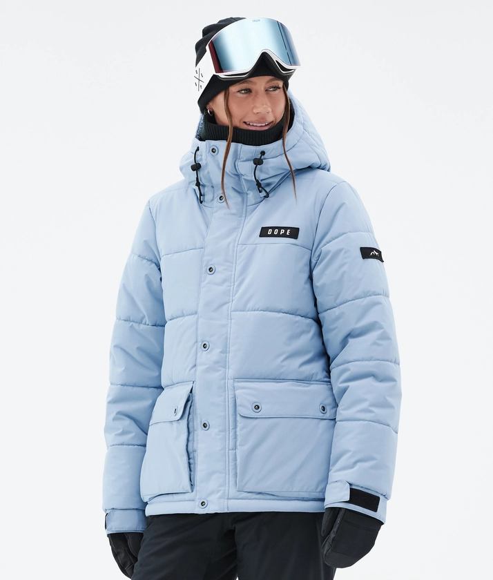 Dope Puffer W Full Zip Women's Snowboard Jacket Light Blue