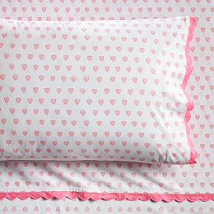 Roller Rabbit Heart Organic Sheet Set