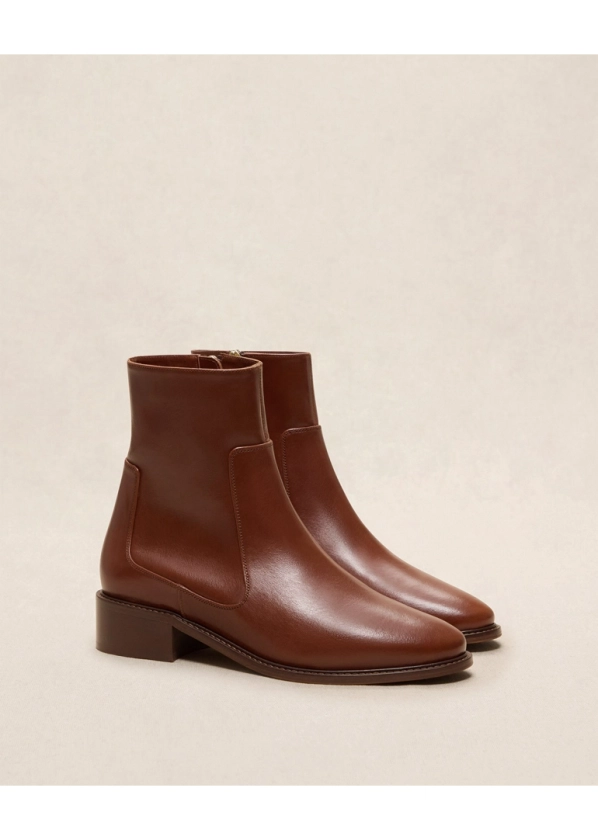 Bottines n°67 Cuir Cognac | Rivecour