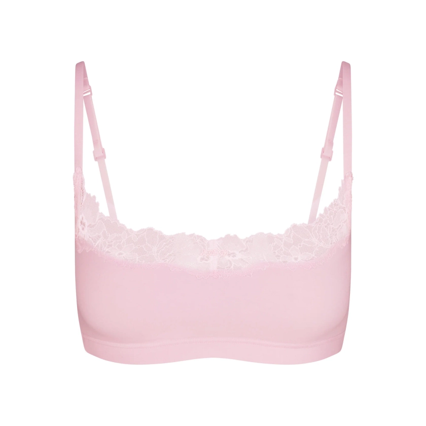 COTTON LACE SCOOP BRALETTE | CHERRY BLOSSOM