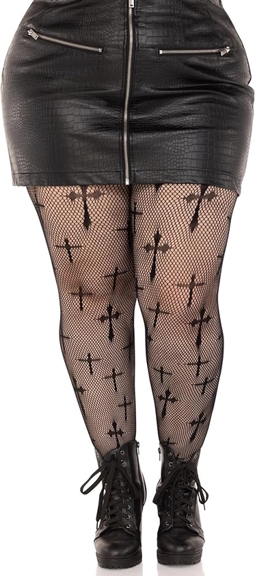 Leg Avenue womens Dark Alternative Fishnet Tights