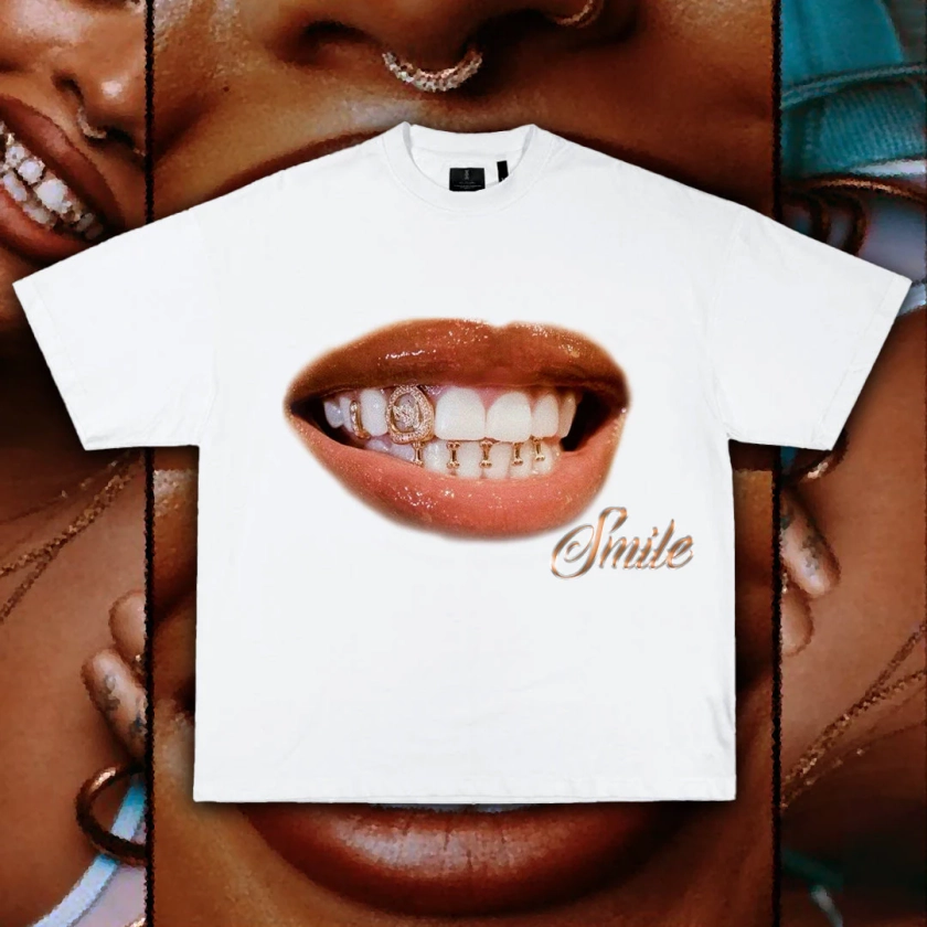 T-shirt graphique Streetwear GRILLZ Chemise unisexe, t-shirt graphique imprimé, design personnalisé, ASAP Rocky, t-shirt Hip hop - Etsy France