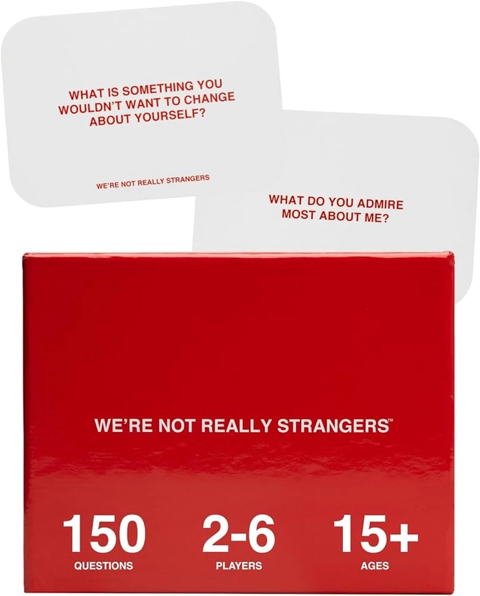 WE'RE NOT REALLY STRANGERS Jeu de cartes - un jeu de cartes interactif et brise-glace pour adultes (français non garanti)