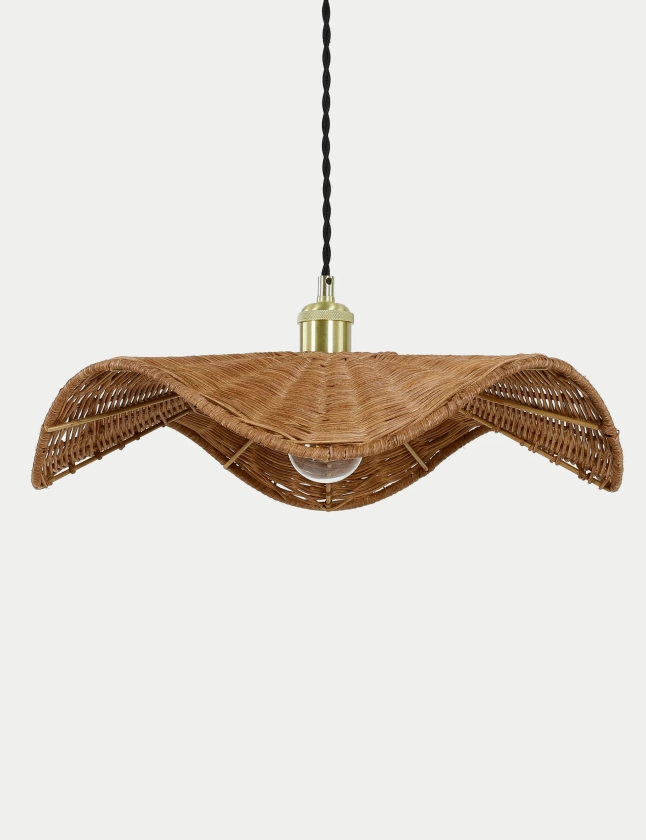 Rocco Rattan Easy Fit Ceiling Lamp Shade | M&S Collection | M&S