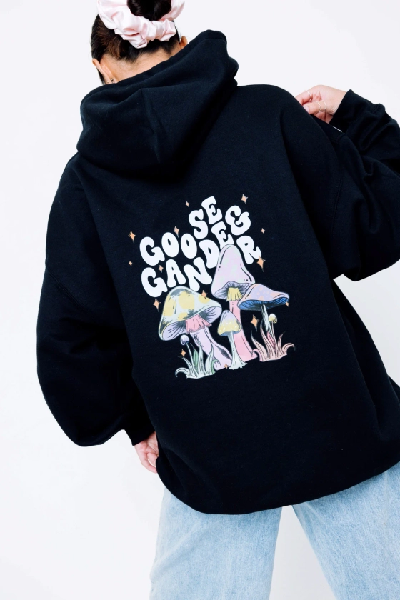 Unisex Black Back In Wonderland Hoodie