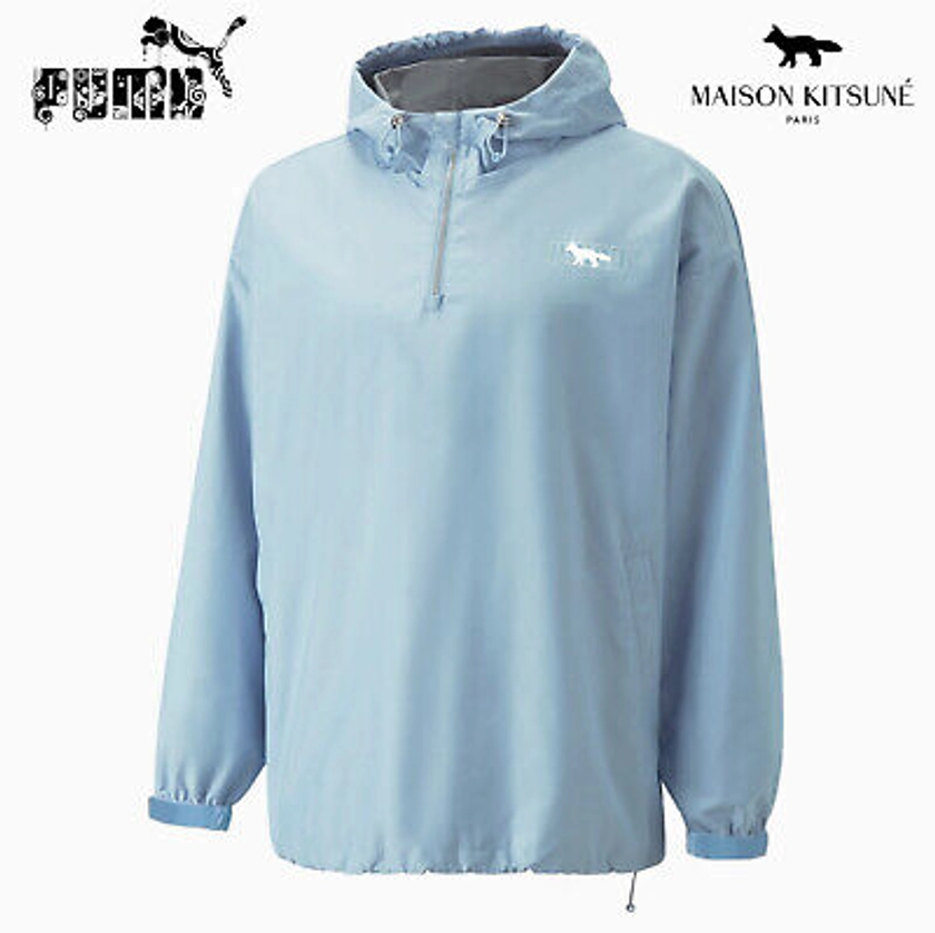 Puma x Maison Kitsune Oversized Smock Windbreaker Sky Blue Jacket (Large) ($250) | eBay