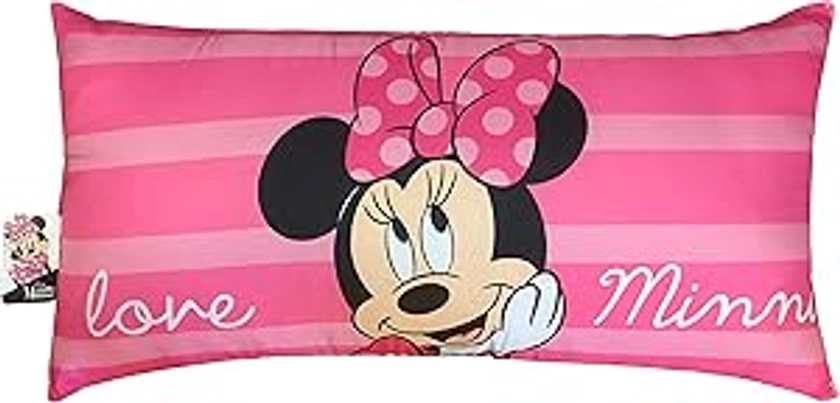 Amazon.com: Jay Franco Disney Minnie Mouse Love Decorative Body Pillow Cover - Kids Super Soft 1-Pack Bed Pillow Cover - Measures 20 Inches x 54 Inches (Official Disney Product) : Home & Kitchen