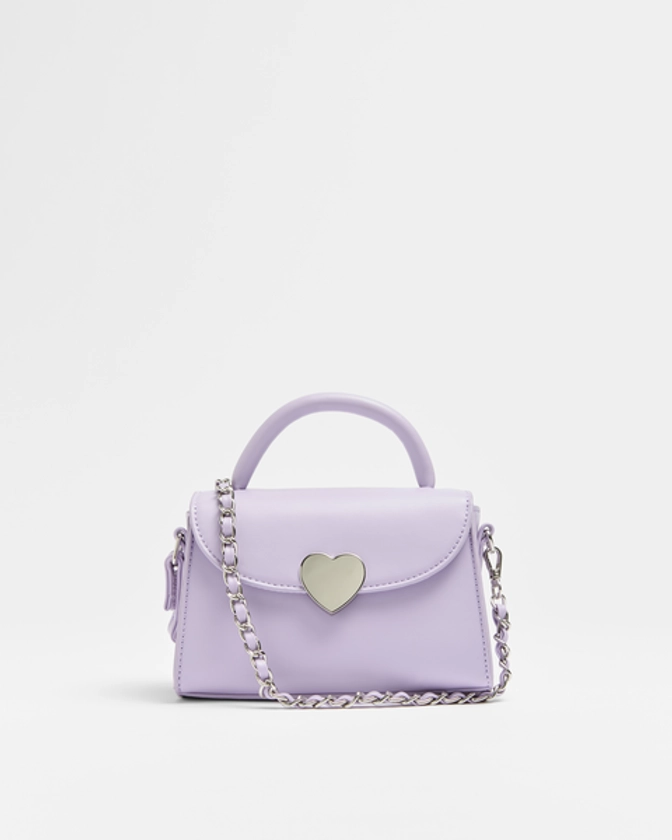 Kids Heart Buckle Bag - Lilac