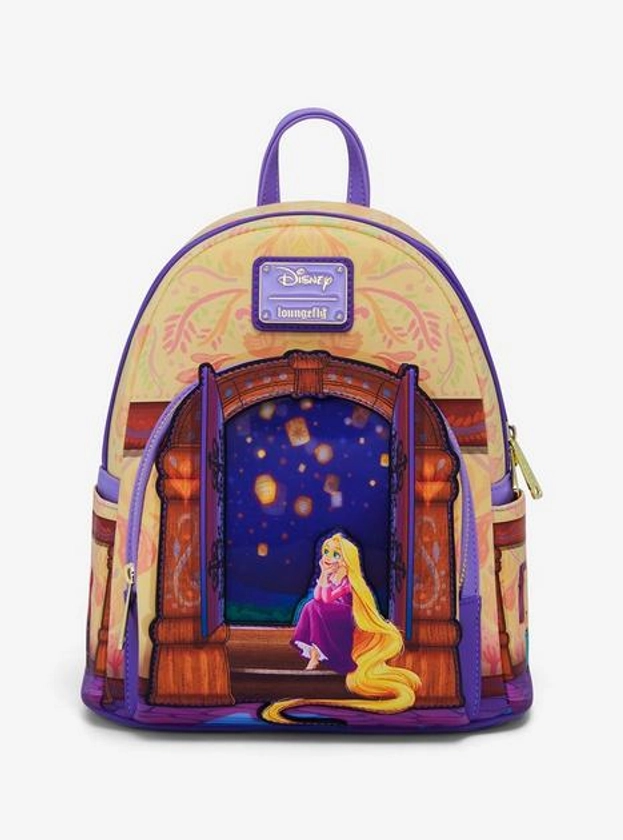 Loungefly Disney Tangled Rapunzel Lenticular Lantern Window Mini Backpack - BoxLunch Exclusive | BoxLunch