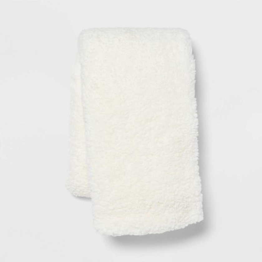 Faux Shearling Body Pillow Cover Ivory - Room Essentials™