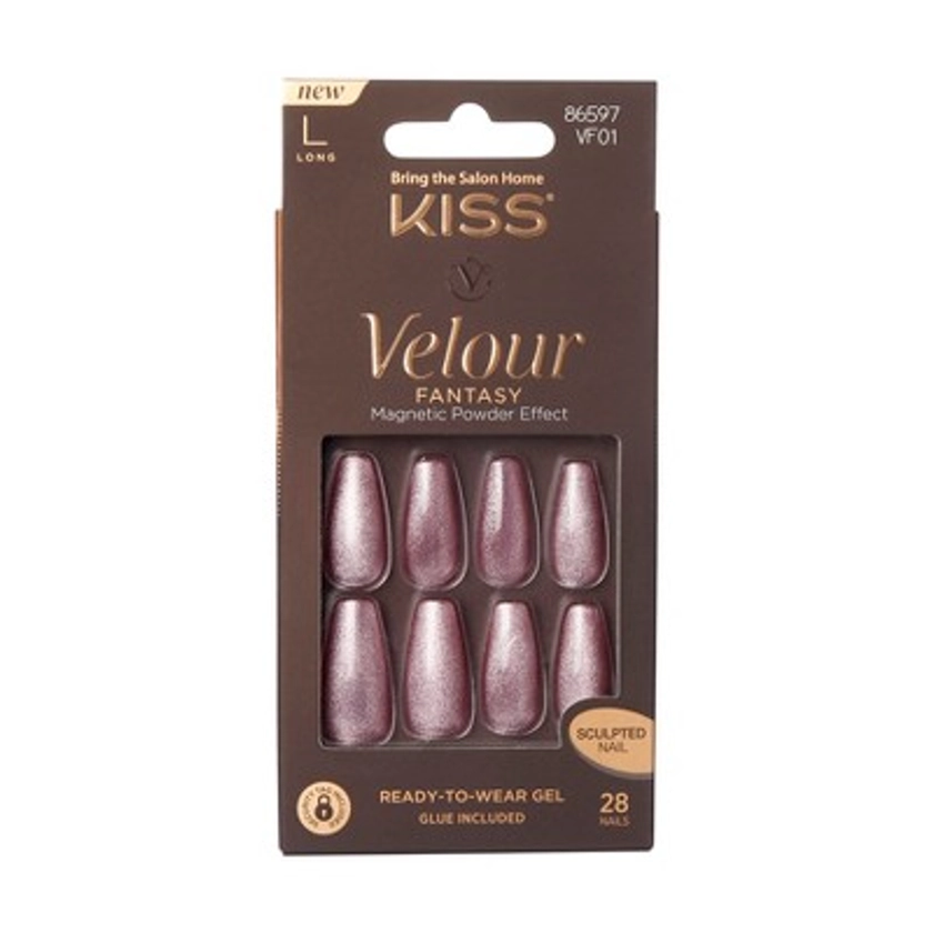 KISS Velour Fantasy Ready-To-Wear Gel Nails - Velvety - 0.07oz/28ct
