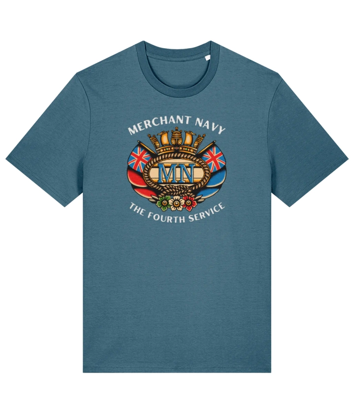 Organic cotton unisex t-shirt (British Merchant Navy badge)