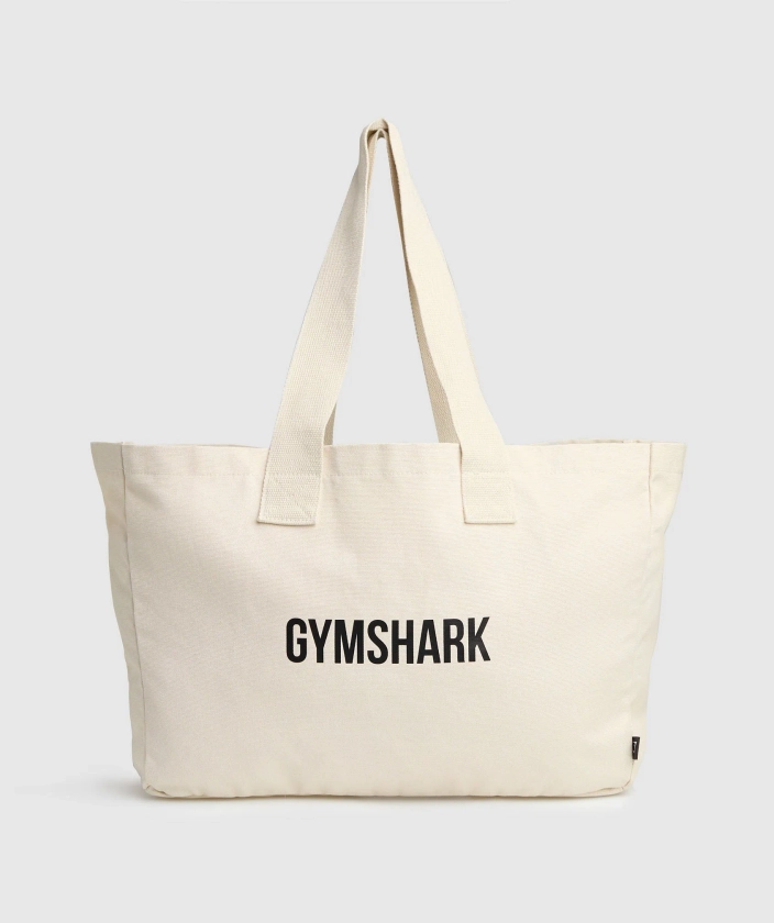 Gymshark Oversized Canvas Tote - Ecru White