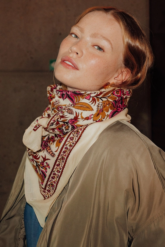 Foulard carré imprimé Femme