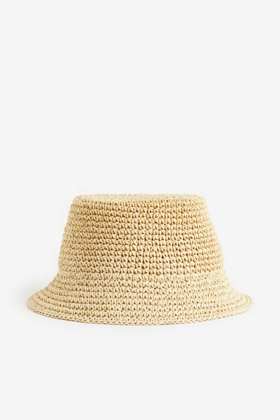 Straw Bucket Hat - Beige - Men | H&M AU