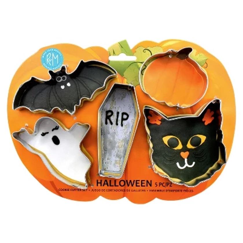 R&M International 5 Piece Halloween Cookie Cutter Set