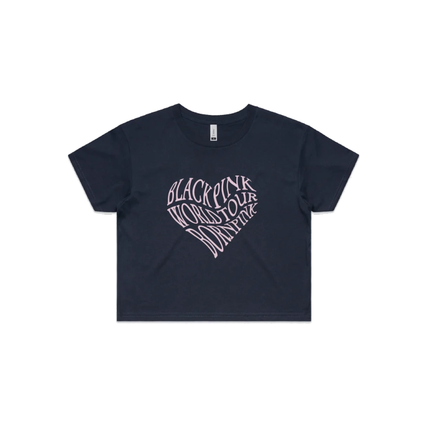 World Tour Crop Tee Navy - BLACKPINK | SHOP