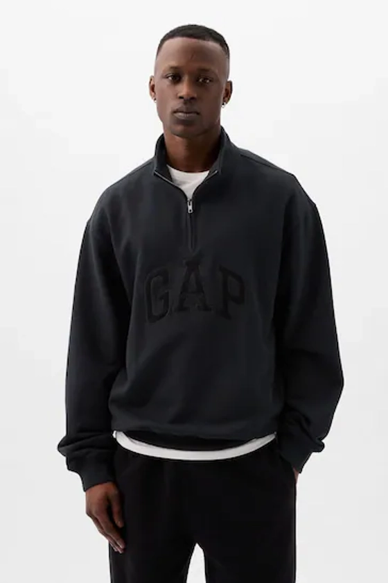 Buy Gap Black Heavyweight Arch Logo Pullover from the Next UK online shop
