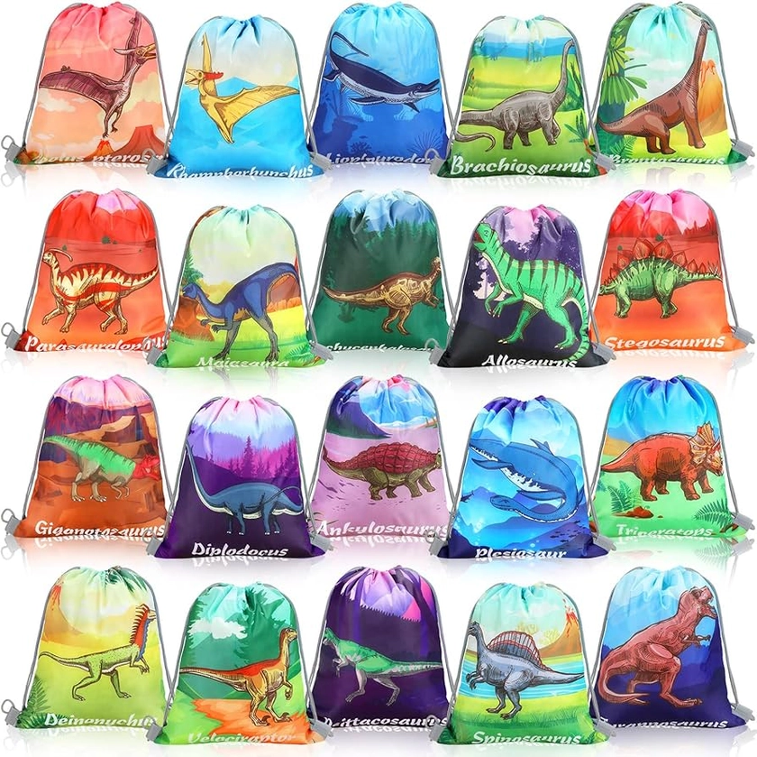 Amazon.com: 40 Pack Dinosaur Party Supplies Favor Drawstring Bags for Kids Birthday Gift Bags Dino Theme Party Favor Bags Dino Backpack Bag Treat Goodie Candy Bags for Boy Girl Baby Shower School Travel, 20 Style : Home & Kitchen
