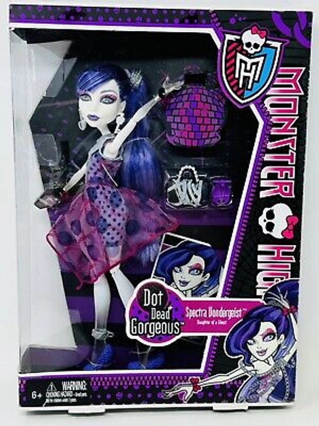 NEW 2011 Monster High Dot Dead Gorgeous Spectra Vondergeist X4531 SEALED