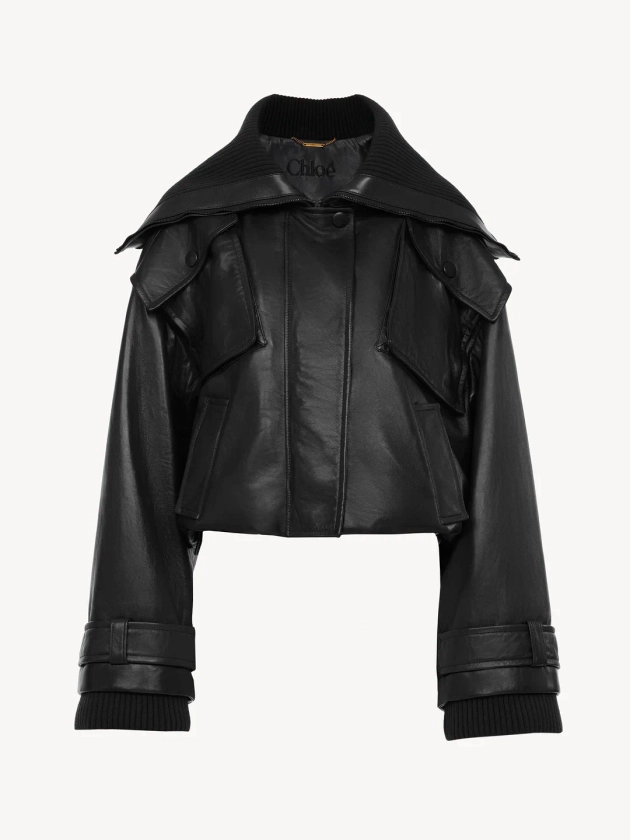 Chloé Short Bomber Jacket In Soft Leather | Chloé US