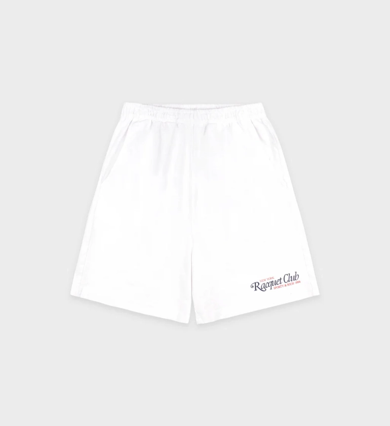 94 Racquet Club Gym Short - White/Navy/Red