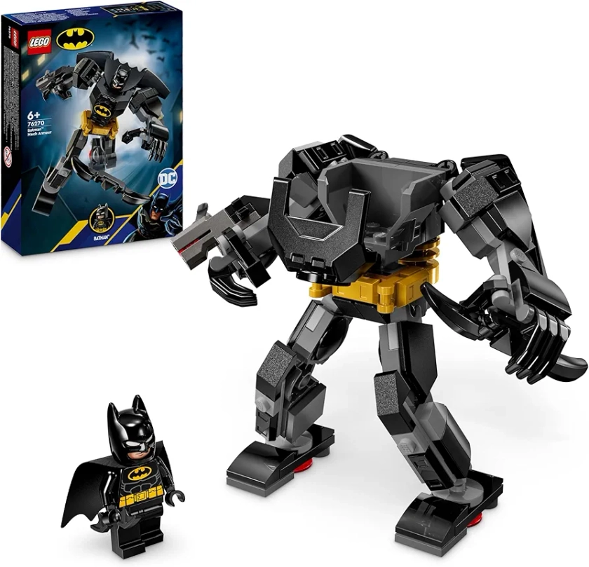 LEGO Superheroes DC L’Armure Robot de Batman - Jouet de Super-héros pour Enfants - Figurine XXL et Minifigurine à Collectionner - Idée Cadeau Créatif pour Les Garçons et Filles dès 6 Ans 76270