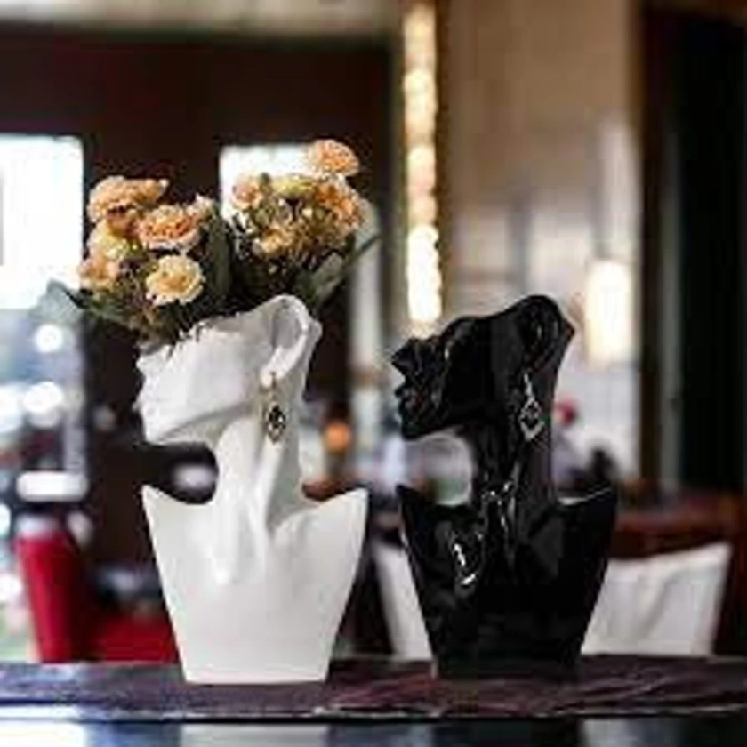 Nordic Elegance Handcrafted Ceramic Vase for Minimalist Home Decor Sculpture