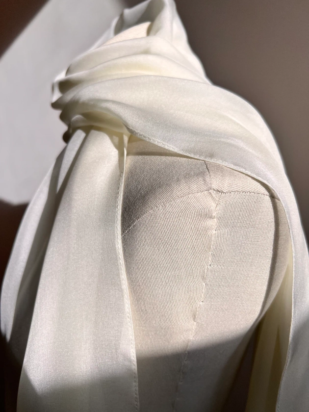 Beautiful Silk Chiffon Bridal Scarf Neck Tie - Etsy Australia