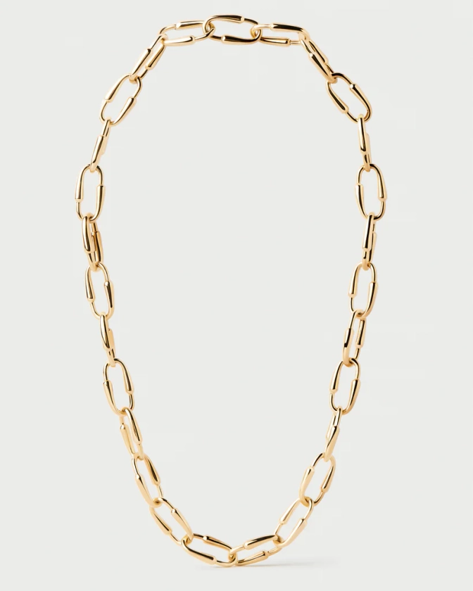 Collier en chaîne massive avec maillons sur mesure en forme de gout... | Collier chaîne Loop | PDPAOLA