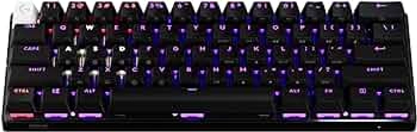 Logitech G PRO X 60 Lightspeed Wireless Gaming Keyboard, Ultra Compact TKL 60% Mechanical Keyboard for Windows PC, LIGHTSYNC RGB, Dual-Shot PBT Keycaps, GX Optical Tactile Switches - Black