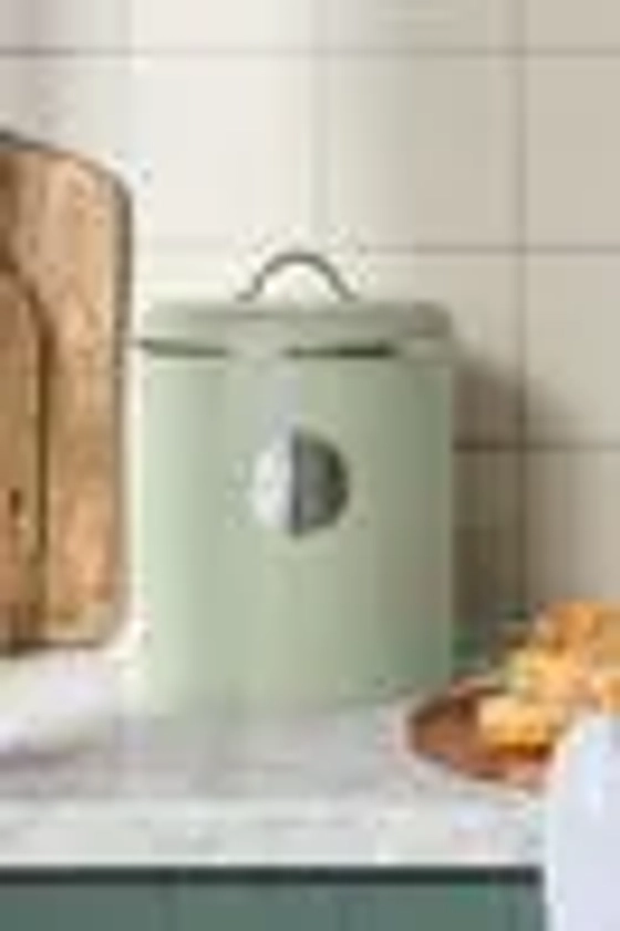 Sage Green Badge Bread Bin