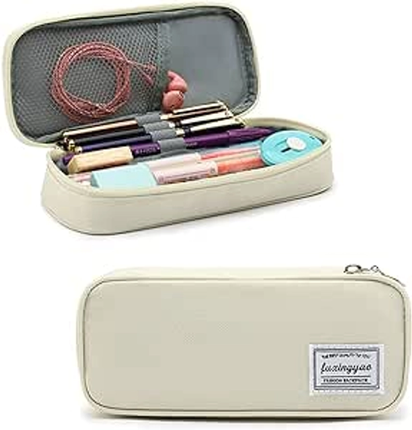 Amazon.com: FUXINGYAO Pencil Case, Multi- Slot Pencil Pouch, Portable Pencil Bag, Pen Case for& Office(White) : Arts, Crafts & Sewing