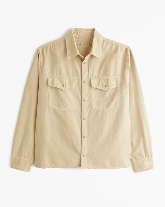 Men's Western Twill Shirt | Men's Tops | Abercrombie.com