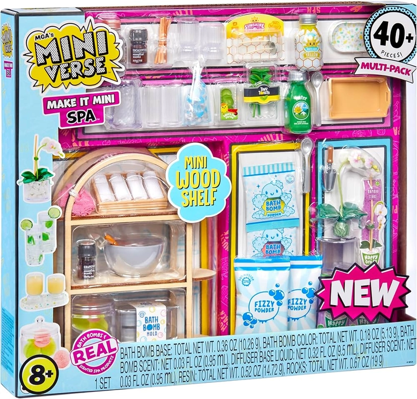 MGA's Miniverse Make It Mini Spa Multipack Target Exclusive, Mini Collectibles, DIY, Really Works, Real Spa Products, NOT Edible, Collectors, 8+ : Amazon.co.uk: Toys & Games