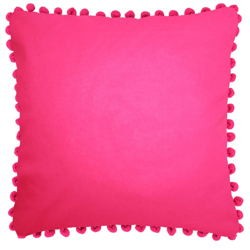 Pink Pompom Cushion