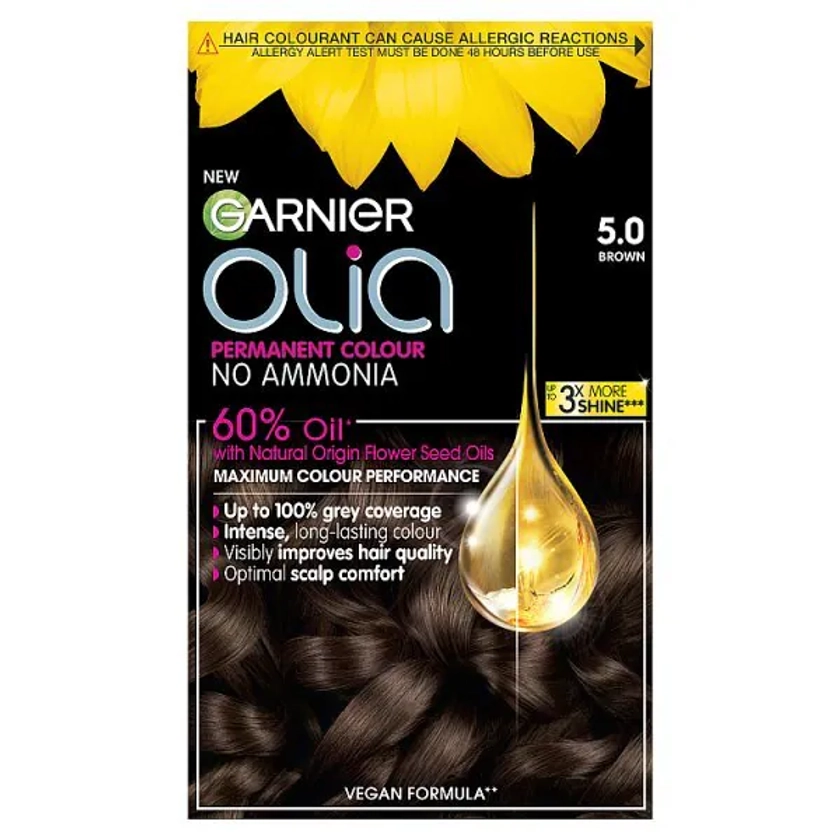 Garnier Olia 5.0 Brown Permanent Hair Dye | Hair | Superdrug