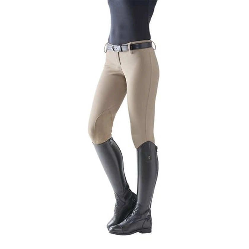 TuffRider® Ladies’ Ribb Low-Rise Pull-On Knee-Patch Breech | Dover Saddlery