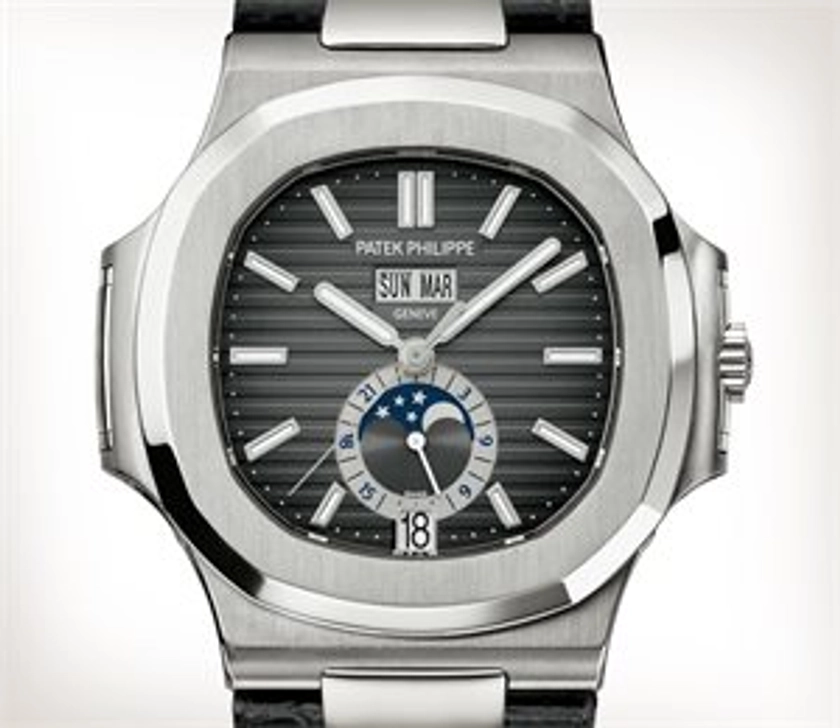 Patek Philippe | Nautilus Black Strap Stainless Steel Watch 5726A-001