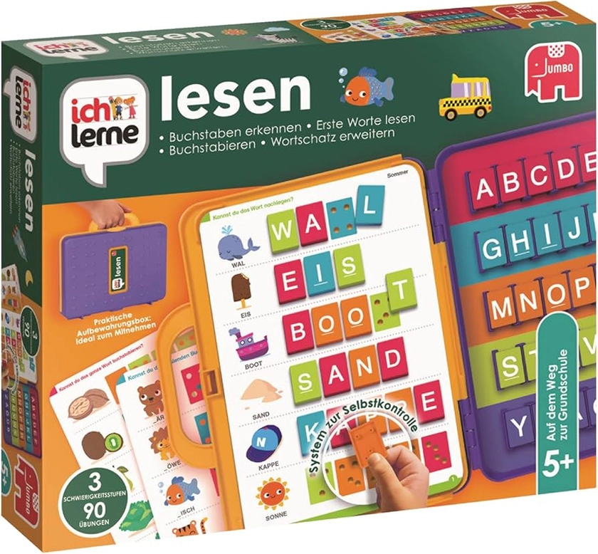 Jumbo Spiele - Ich lerne Lesen - Lernspiele ab 5 Jahren - für 1 Spieler - Vorschule Kindergarten