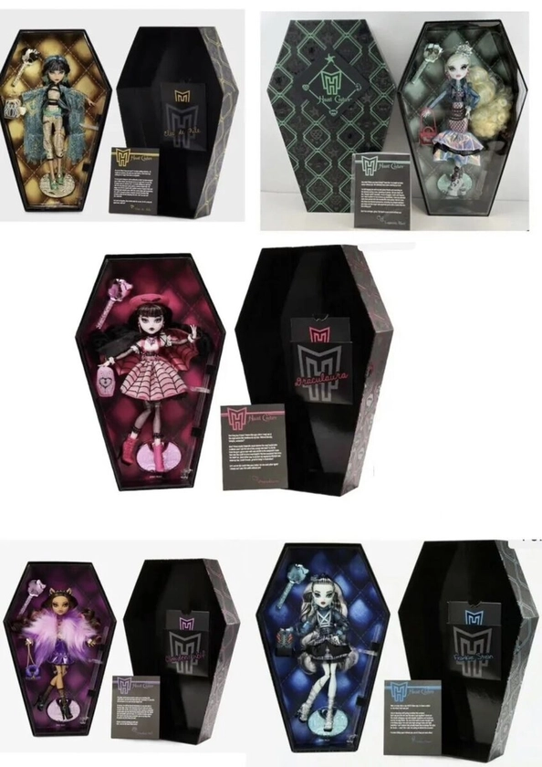 Monster High Haunt Couture Set Lot x 5 Frankie/Clawdeen/Draculaura/Cleo/Lagoona