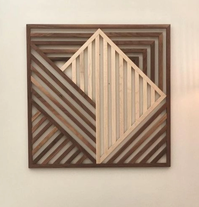 Geometric Wood DC Map Wall-Hanging - The Nimble Barber | SHOP MADE IN DC