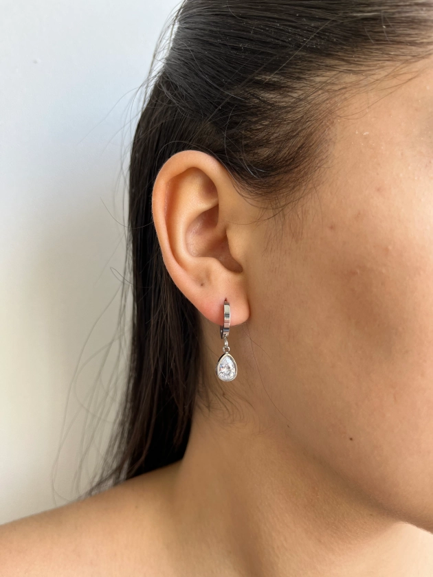 Boucles d’oreilles Gouttes (existe en doré ou argenté)