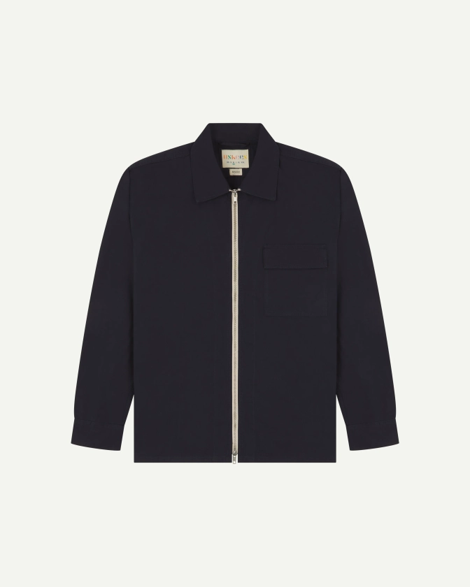 #6002 lightweight zip-front jacket - midnight blue
